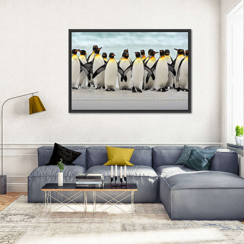 Waddle Of Penguins Wall Art