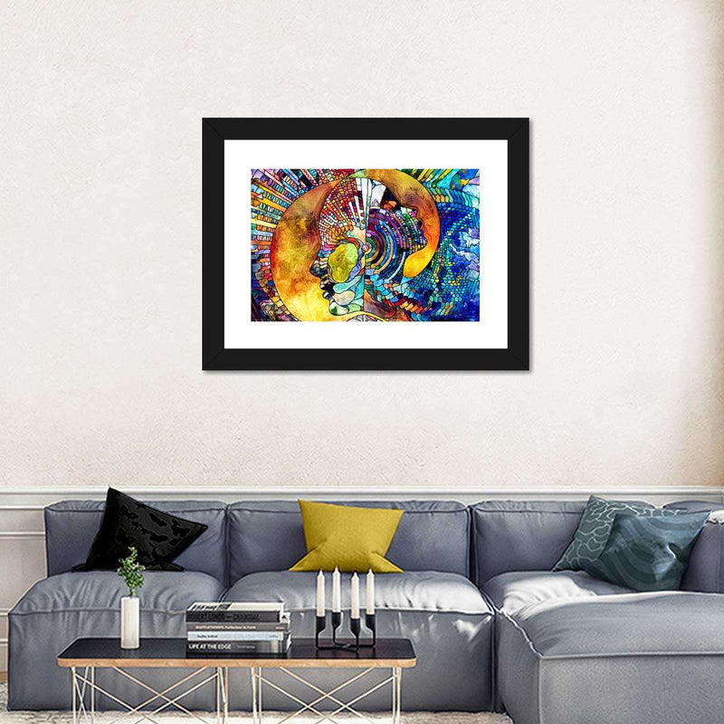 Stained Glass Abstract Figure Wall Art