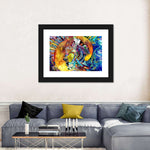 Stained Glass Abstract Figure Wall Art