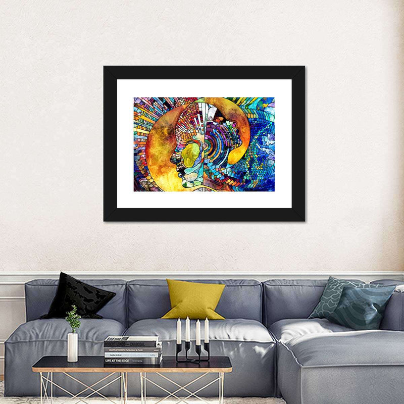 Stained Glass Abstract Figure Wall Art