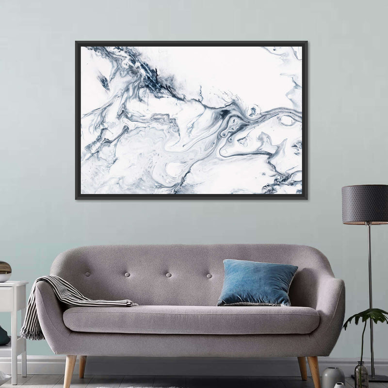Grey And White Abstract Wall Art