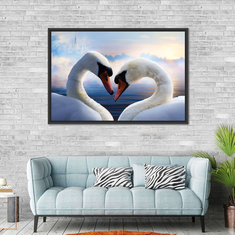 Swan Romance Wall Art