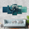 Swimming Elephant Wall Art