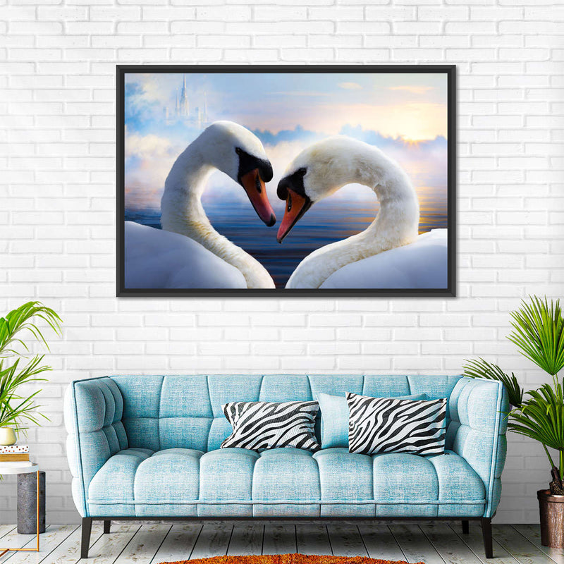 Swan Romance Wall Art