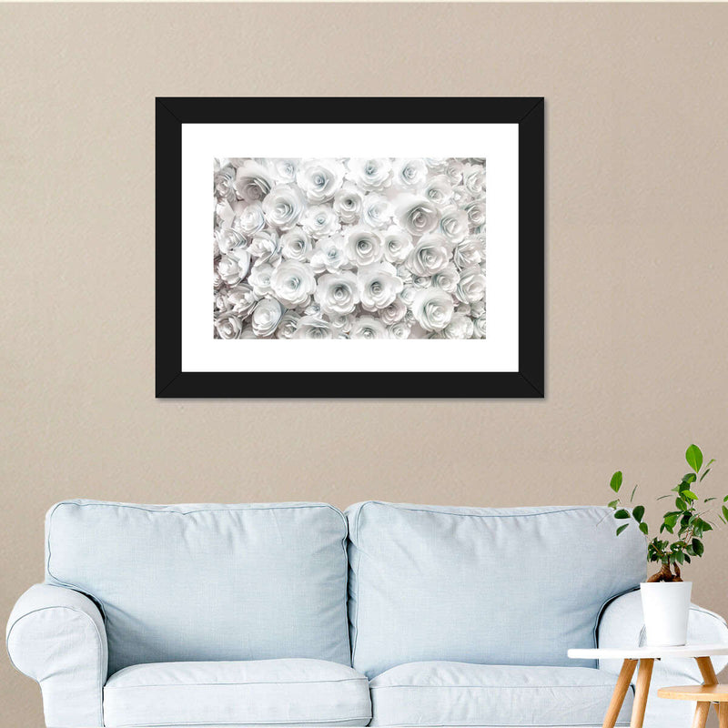 White Roses Wall Art