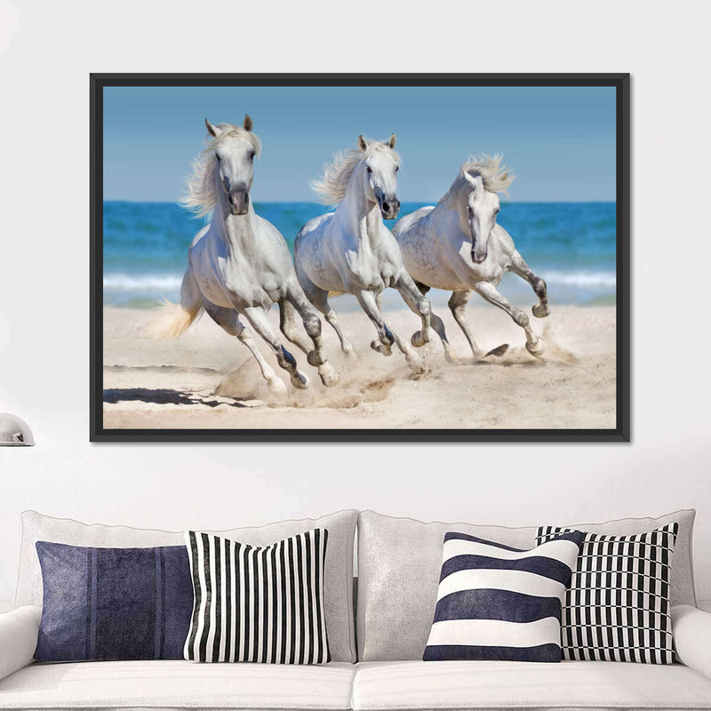 Wild Beach Horses Wall Art