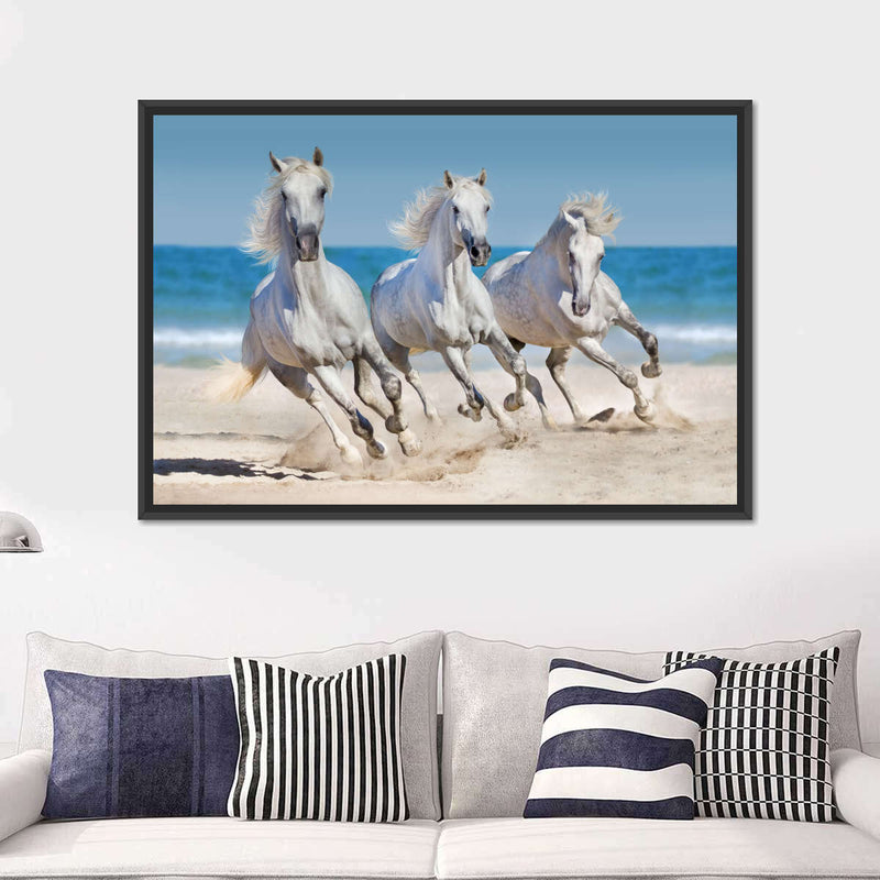 Wild Beach Horses Wall Art