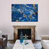 Navy And Gold Abstract Wall Art