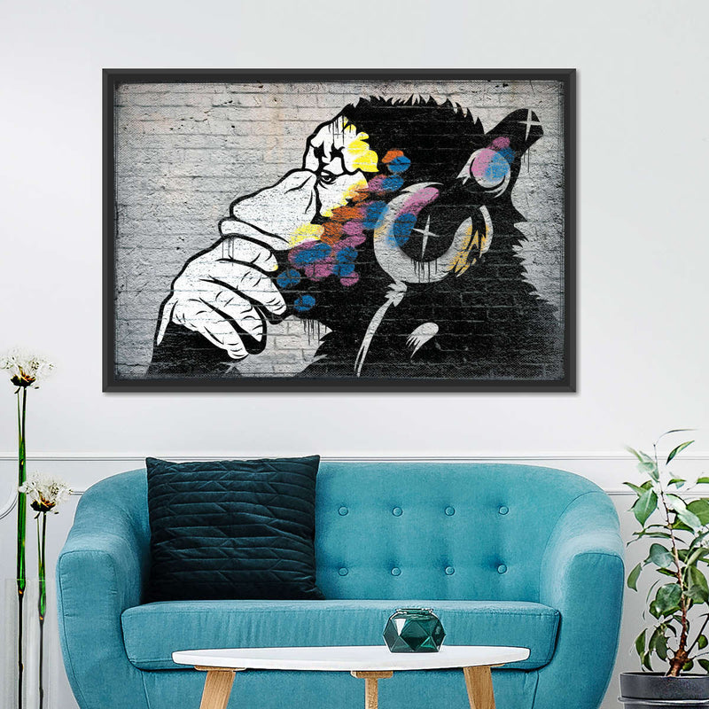 Monkey Wearing Headphones Wall Art
