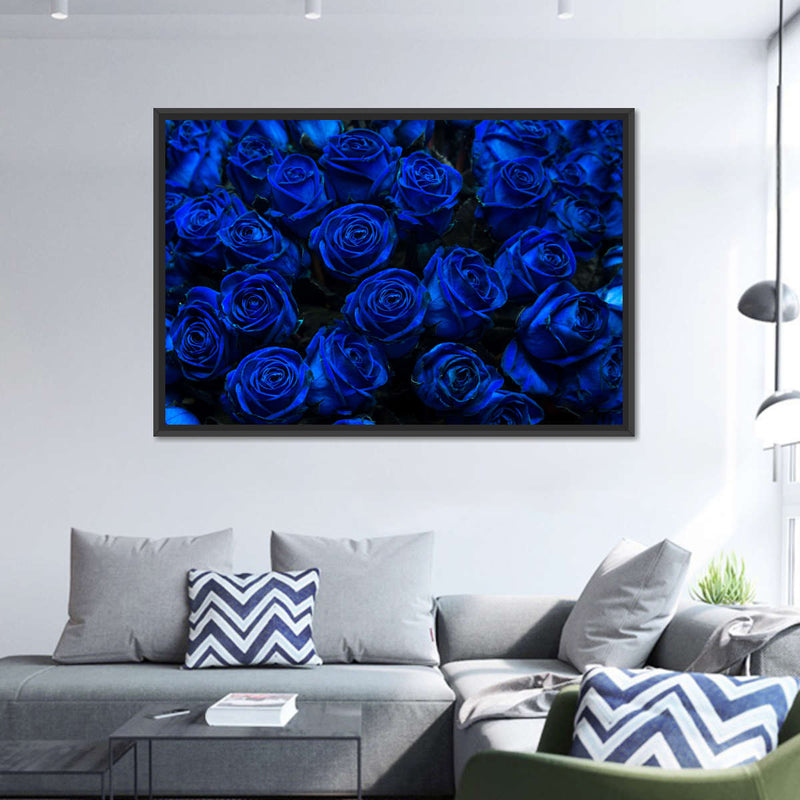 Royal Blue Roses Wall Art