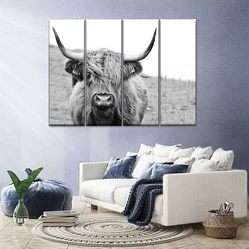 Solitary Highland Cow Wall Art
