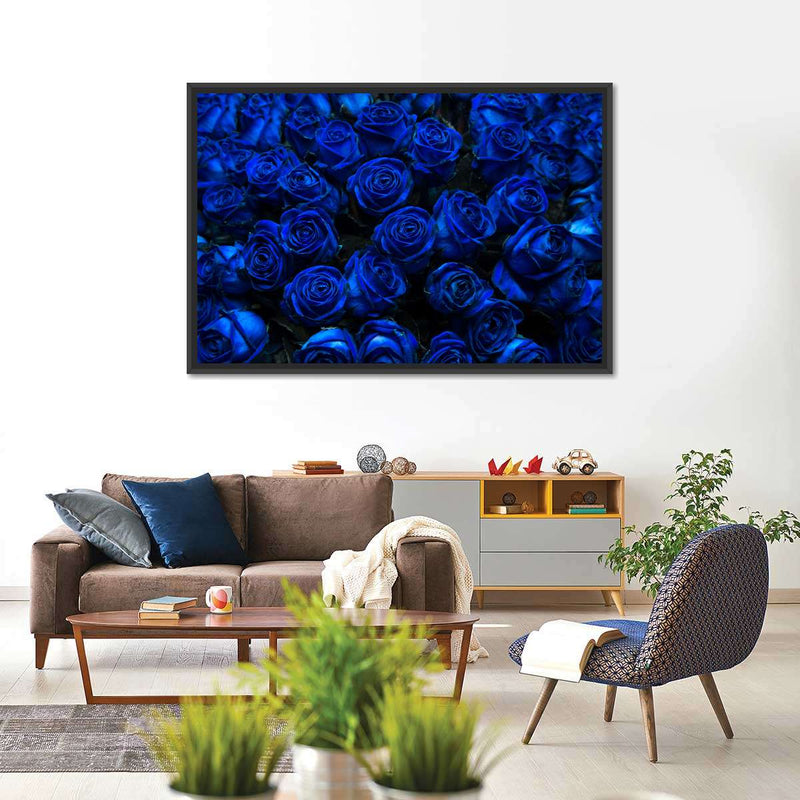 Royal Blue Roses Wall Art