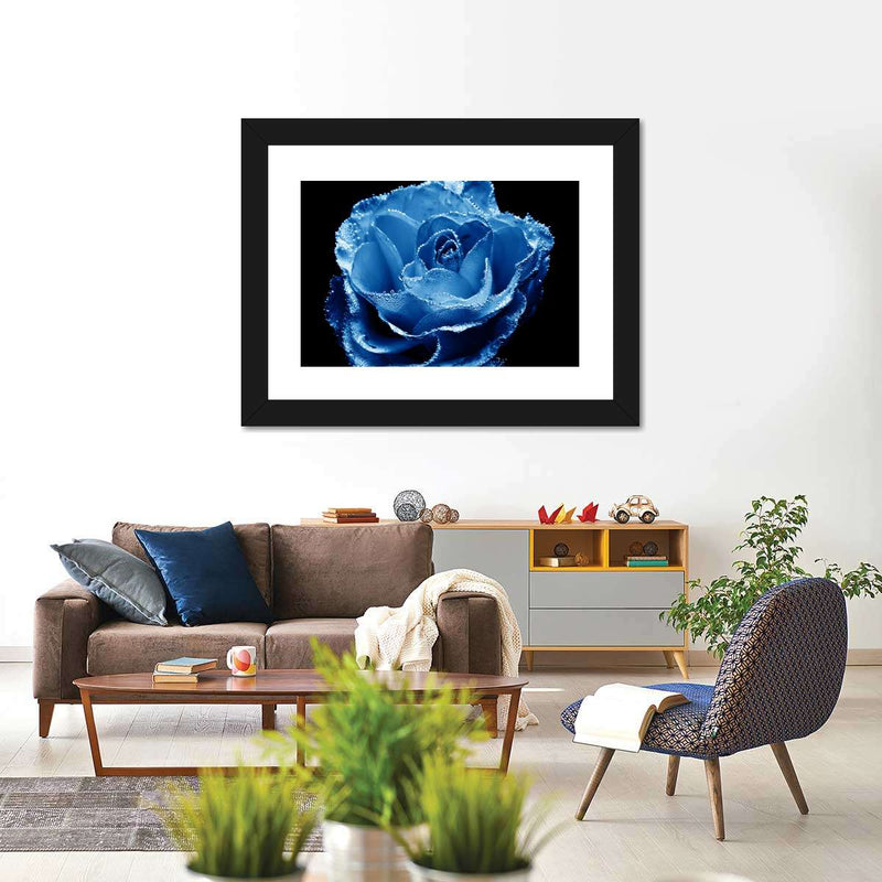 Misty Blue Rose Wall Art