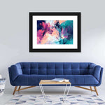 Pink And Blue Abstract Wall Art