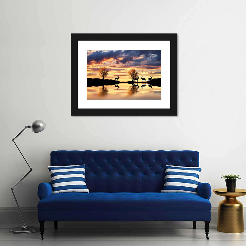 Lakeside Deer Wall Art