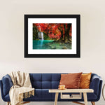 Red Waterfall Wall Art