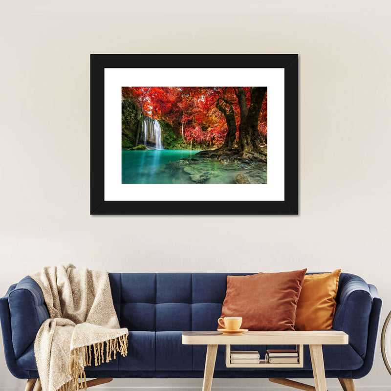 Red Waterfall Wall Art