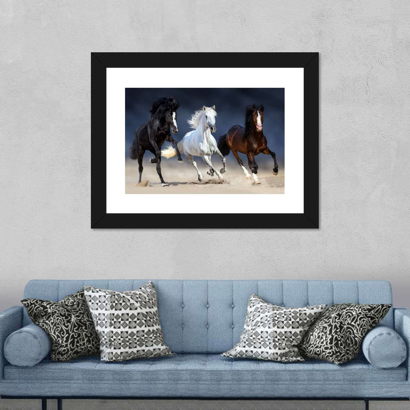 Wild Colorful Horses Wall Art