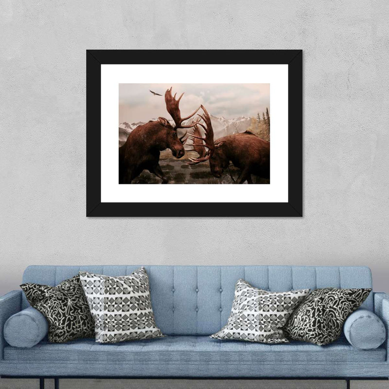 Moose Battle Wall Art
