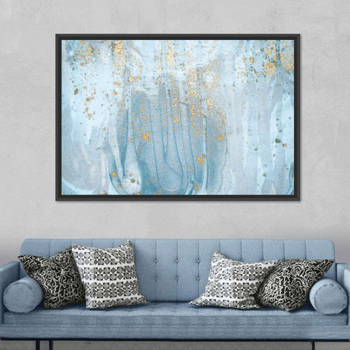 Light Blue Abstract Wall Art