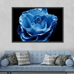 Misty Blue Rose Wall Art