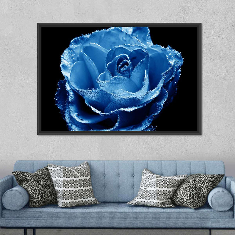 Misty Blue Rose Wall Art