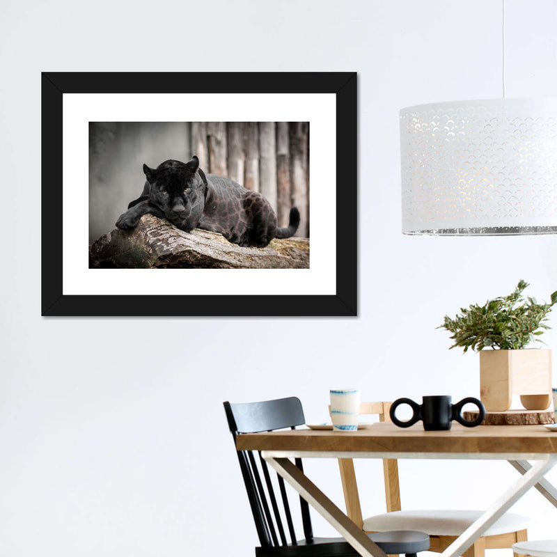 Lounging Black Panther Wall Art