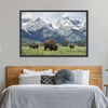 Grazing Teton Bison Wall Art