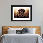 Grunge Lion Head Wall Art