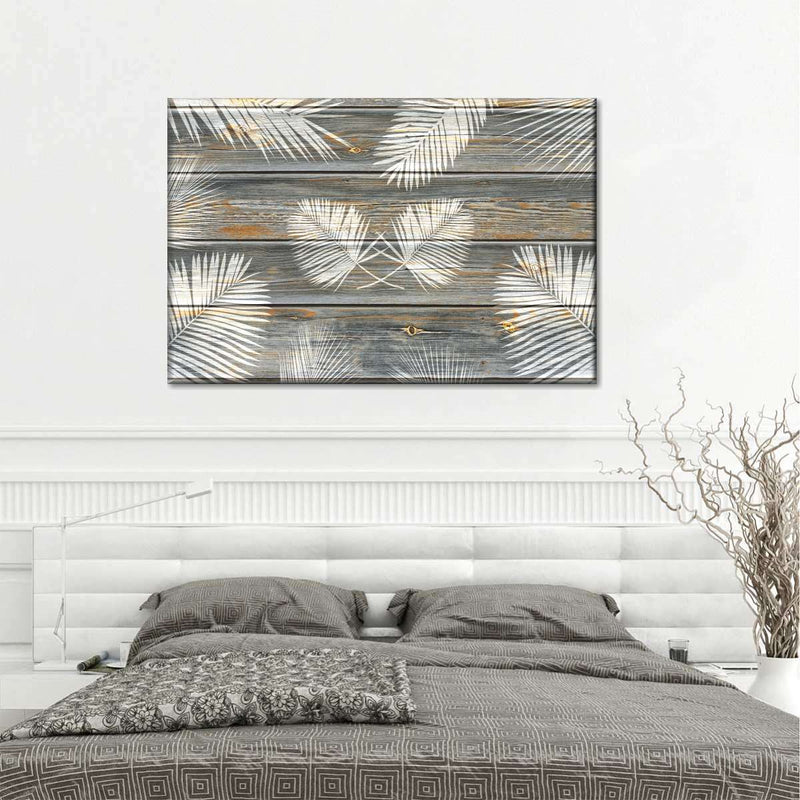 Wooden Palm Leaves Wall Art