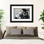 Monkey Wearing Headphones Wall Art