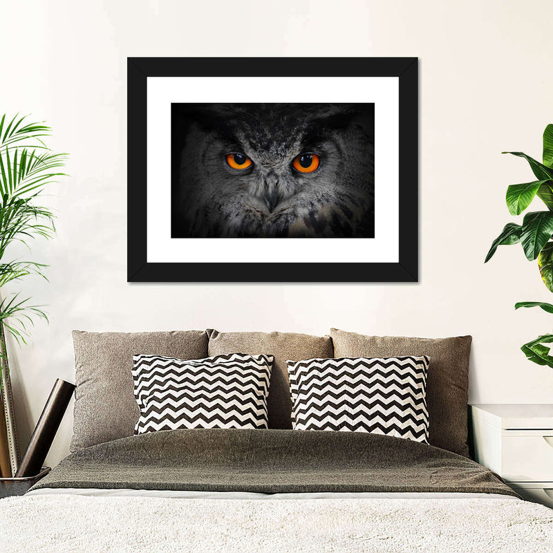 Mesmerizing Gray Owl Wall Art