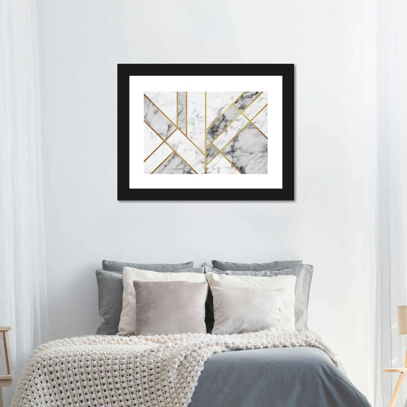 Marble Texture Geometric Abstract Wall Art