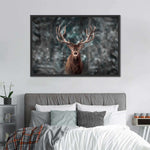 Snowy Noble Deer Wall Art