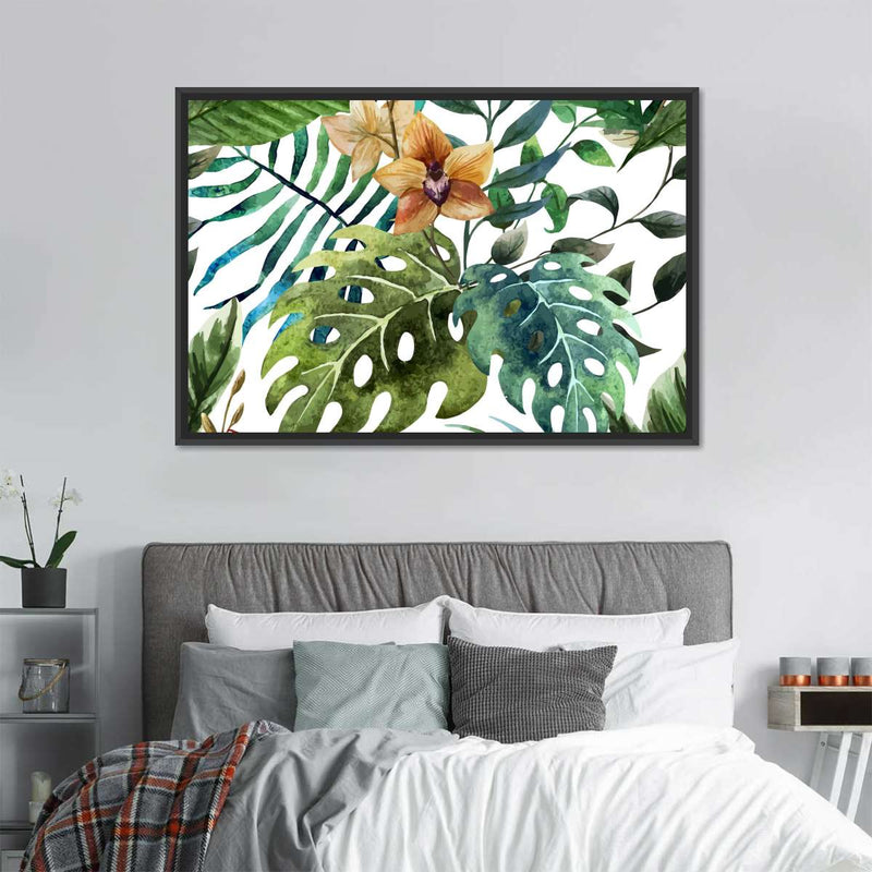 Wild Monstera Leaves Wall Art