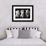 Three White Horses Wall Art