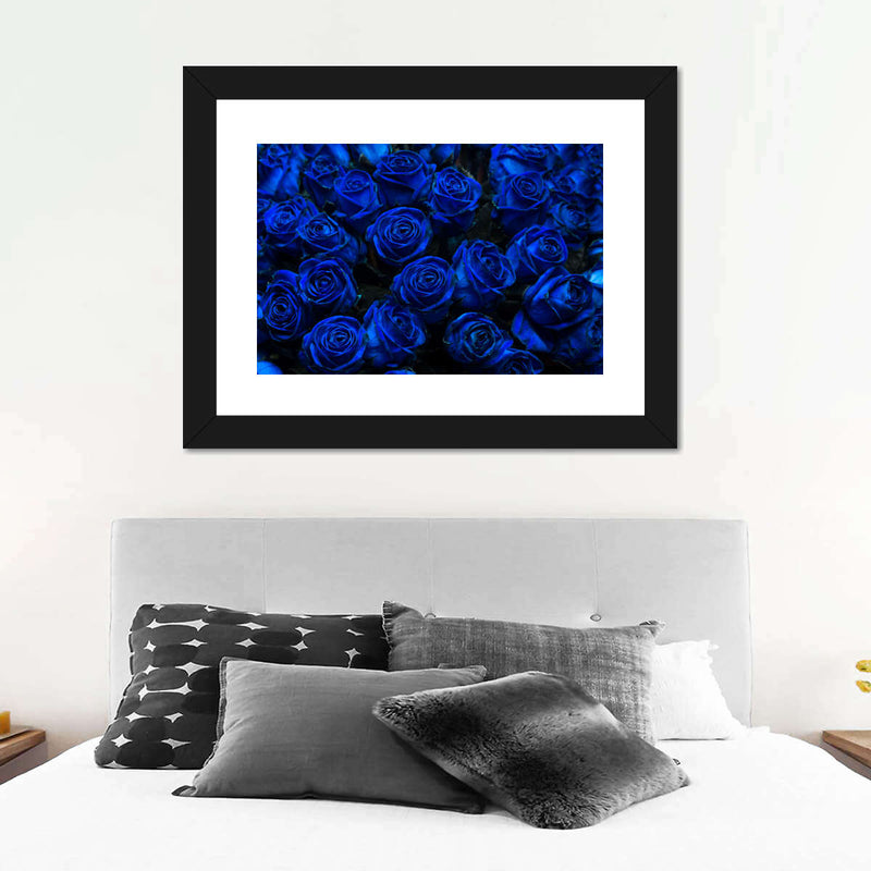Royal Blue Roses Wall Art