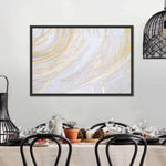 White And Gold Abstract Wall Art