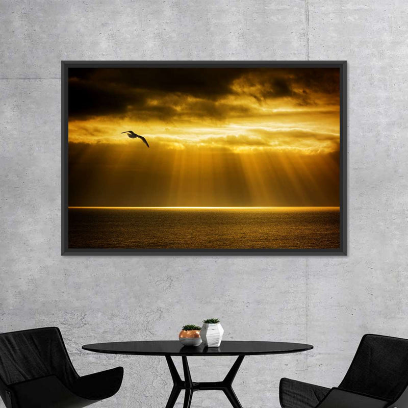 Golden Ocean Sky Wall Art
