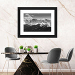 Monochrome Rocky Mountains Wall Art