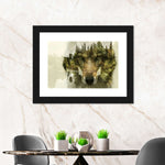 Wolf Head Silhouette Wall Art