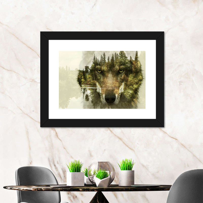 Wolf Head Silhouette Wall Art
