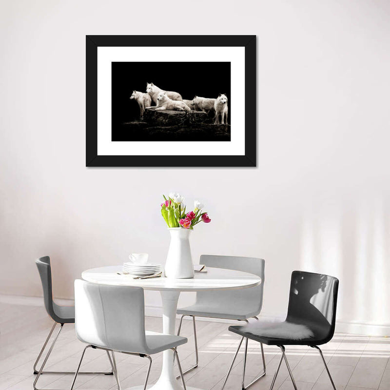 White Wolves Wall Art