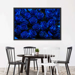 Royal Blue Roses Wall Art