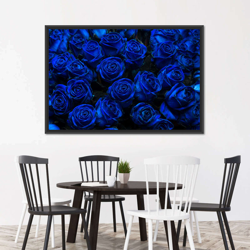 Royal Blue Roses Wall Art