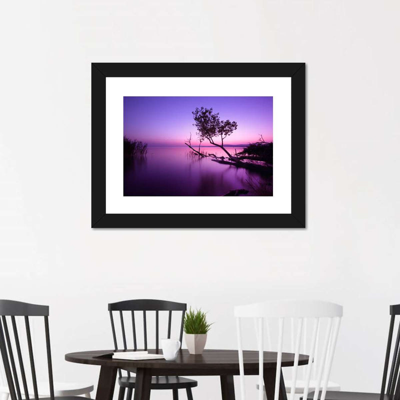 Violet Toned Lake Wall Art
