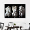 Three White Horses Wall Art