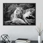 Textured White Tiger Wall Art