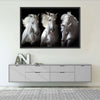 Three White Horses Wall Art