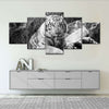 Textured White Tiger Wall Art